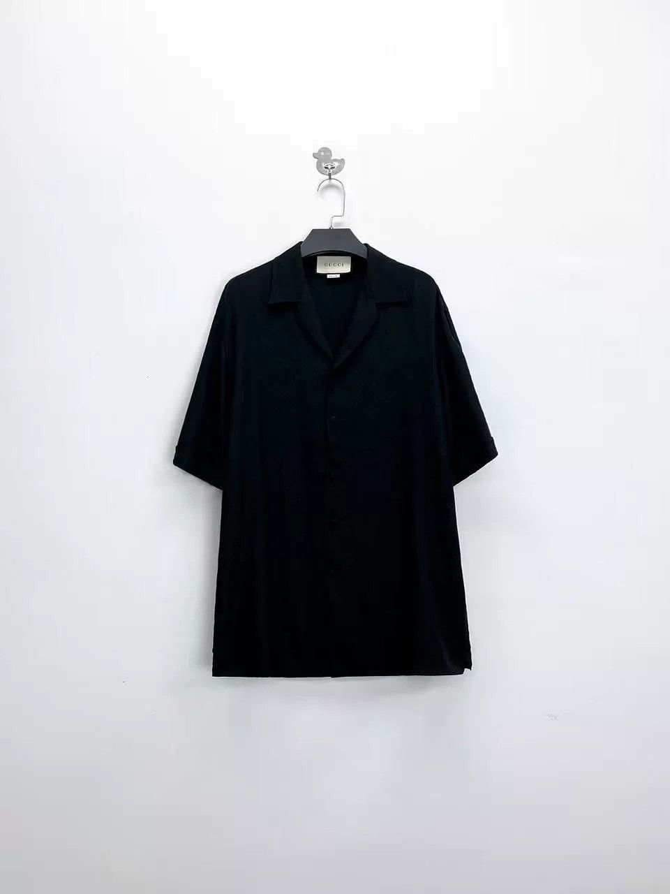 Gucci Gucci Black Silk Short-Sleeve Shirt Size US S / EU 44-46 / 1 - 1 Thumbnail