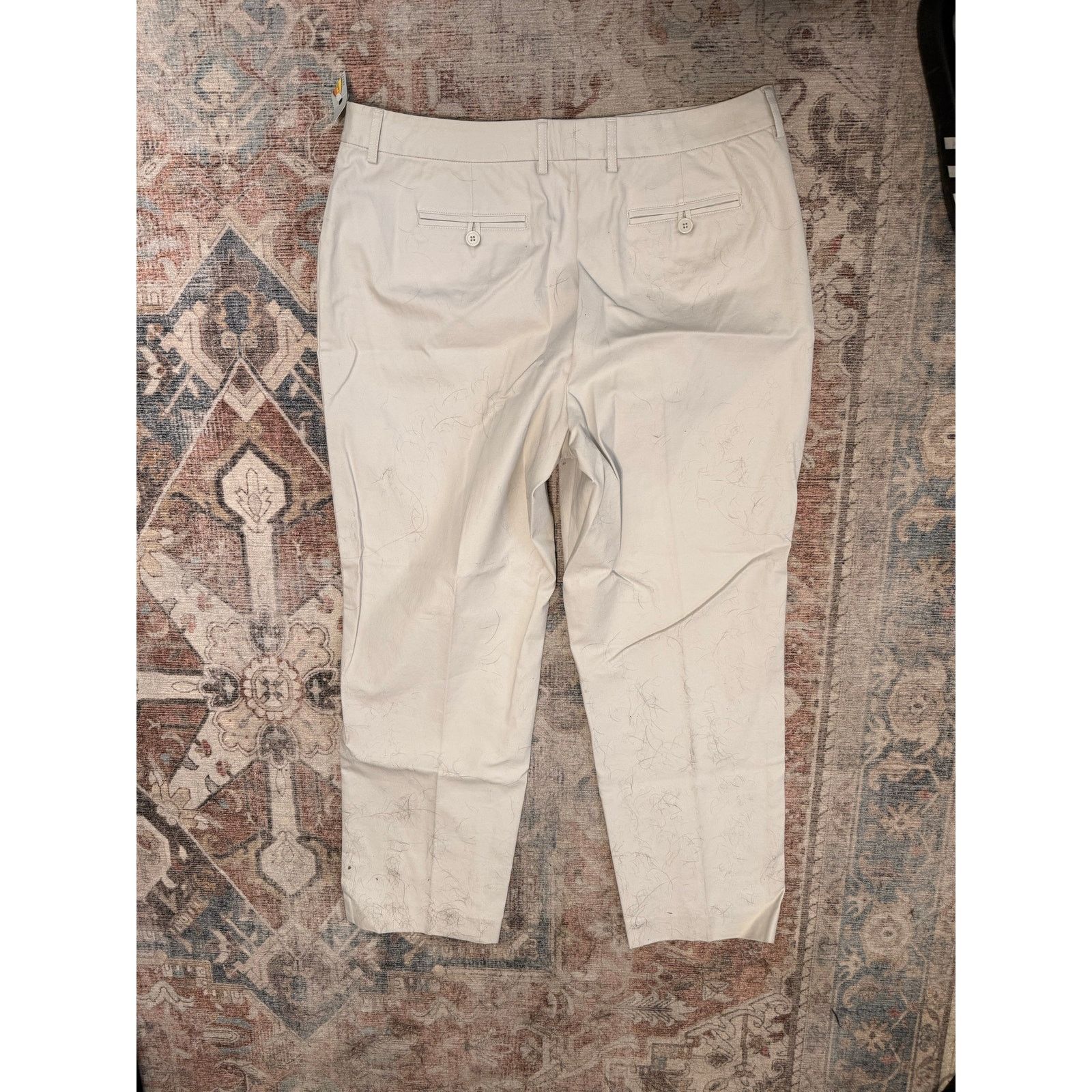 Talbots Talbots NWT Khaki Tan Straight Leg Cotton Blend Pants Sz 16P Size 38" / US 16 / IT 52 - 6 Thumbnail