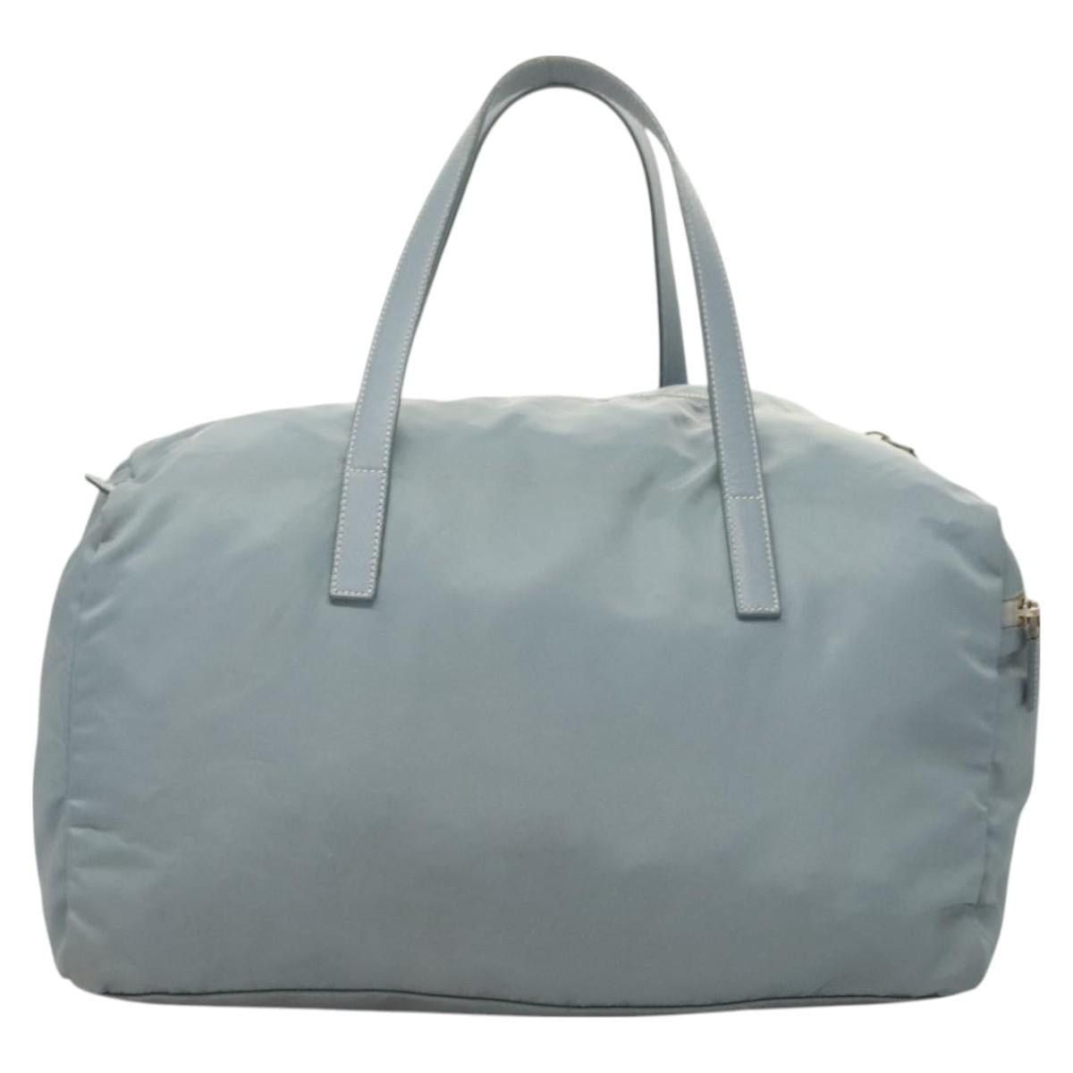 Prada PRADA Boston Bag Nylon Light Blue Silver Size ONE SIZE - 3 Thumbnail