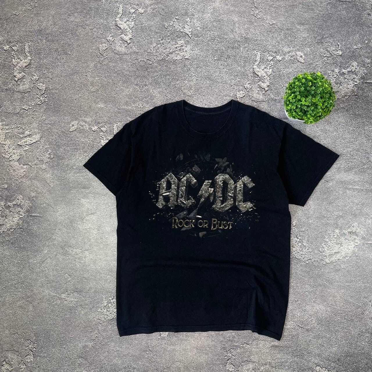 Vintage Vintage 90s AC/DC Men's Rock T-Shirt Rock of Bust Cotton Size US L / EU 52-54 / 3 - 9 Thumbnail