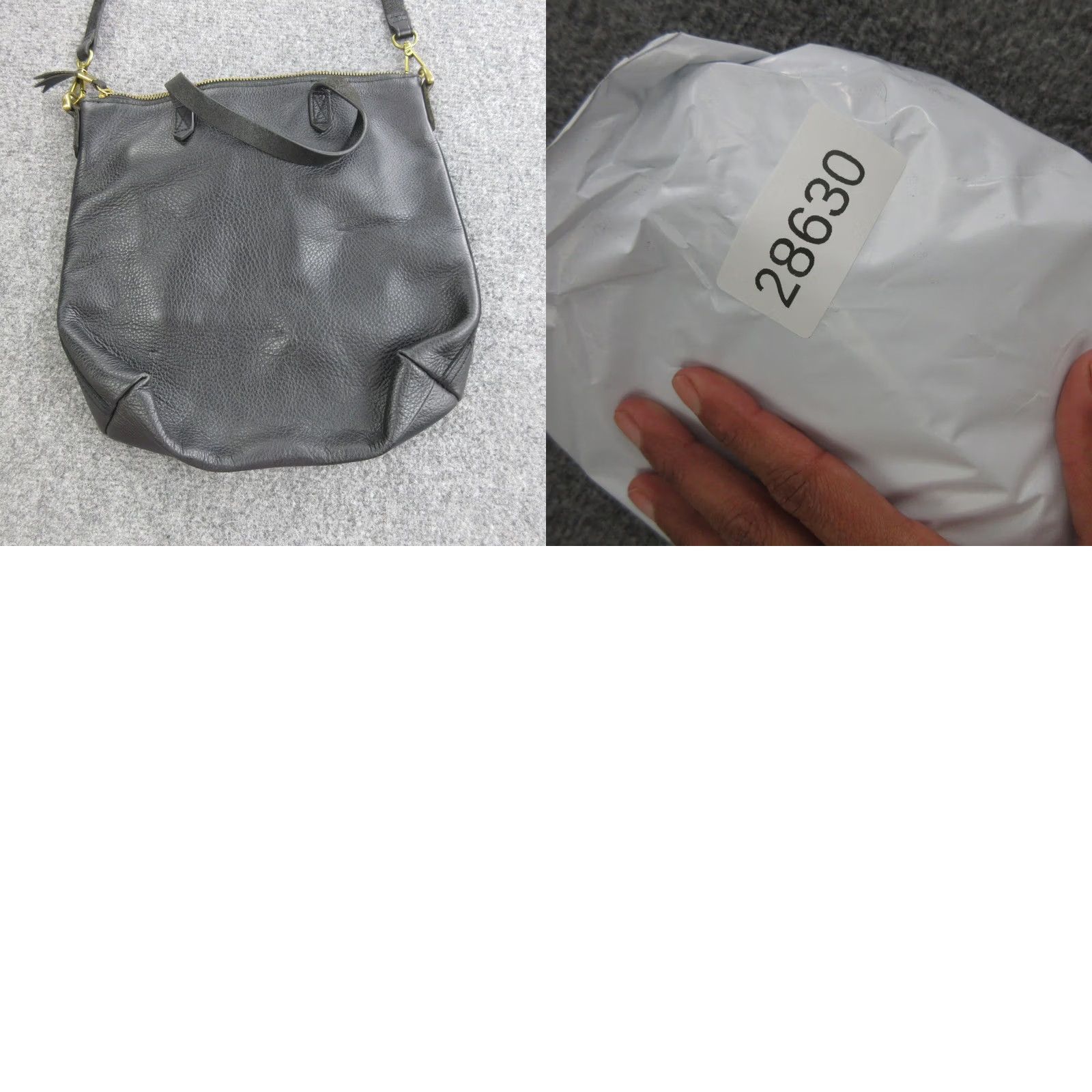 Madewell Madewell Crossbody Bag Womens Large Black Leather Zip Tote Hobo Shoulder Purse Size ONE SIZE - 8 Thumbnail