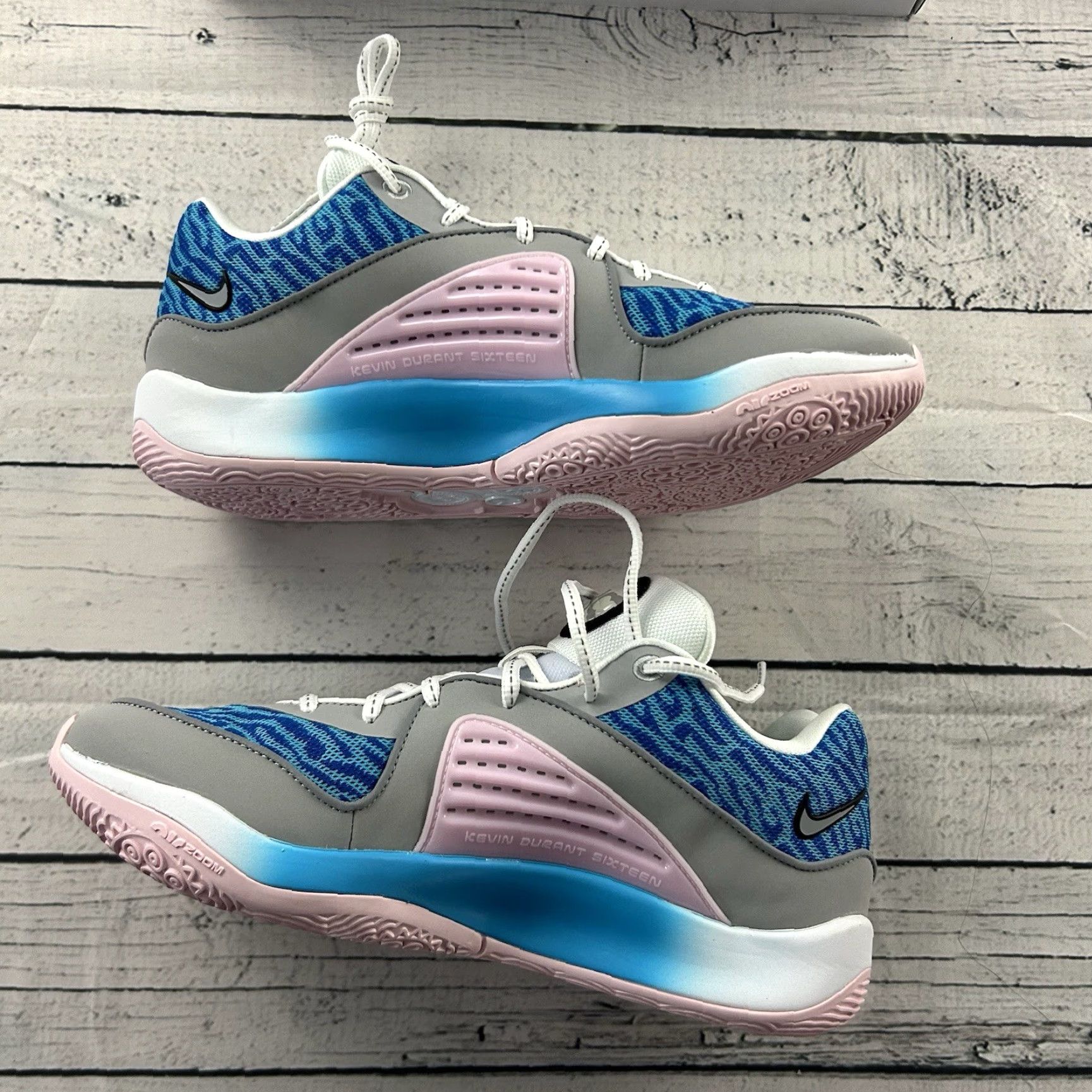 Nike Nike KD16 By You Pink Gray Blue Light FB2390 900 Men's Size 8 Women's 9.5 Sneakers Nike KD16 by You Pink Gray Light Blue 900 Mens Womens 8 9.5 Size US 8 / IT 38 - 3 Thumbnail