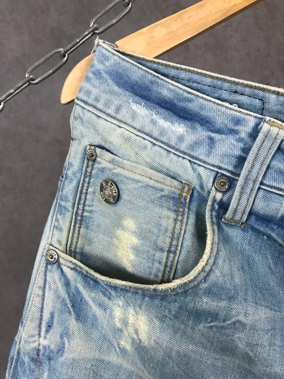G-Star G Star Raw distressed denim jeans Size US 34 / EU 50 - 5 Thumbnail