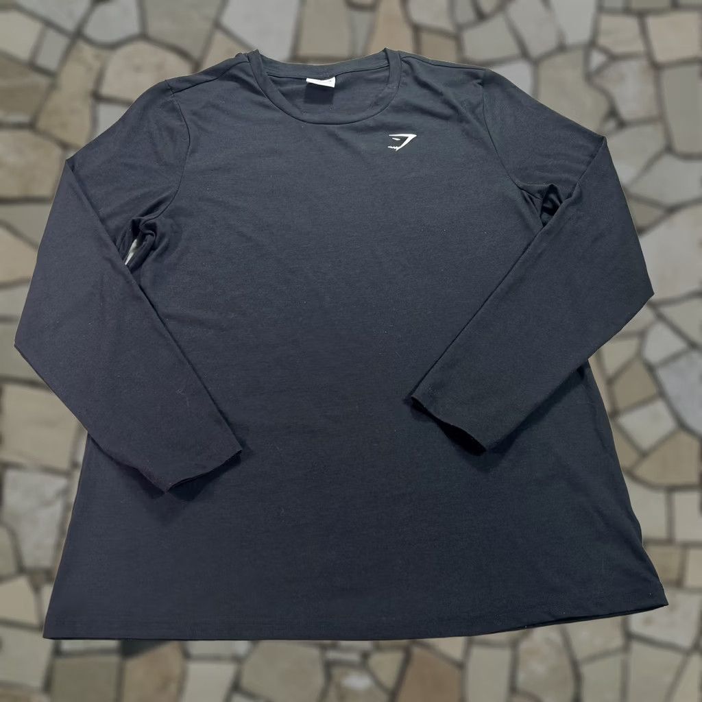 Gymshark Gymshark Shirt Mens Large Black Long Sleeve Training Performance Athletic Top Size US L / EU 52-54 / 3 - 1 Thumbnail