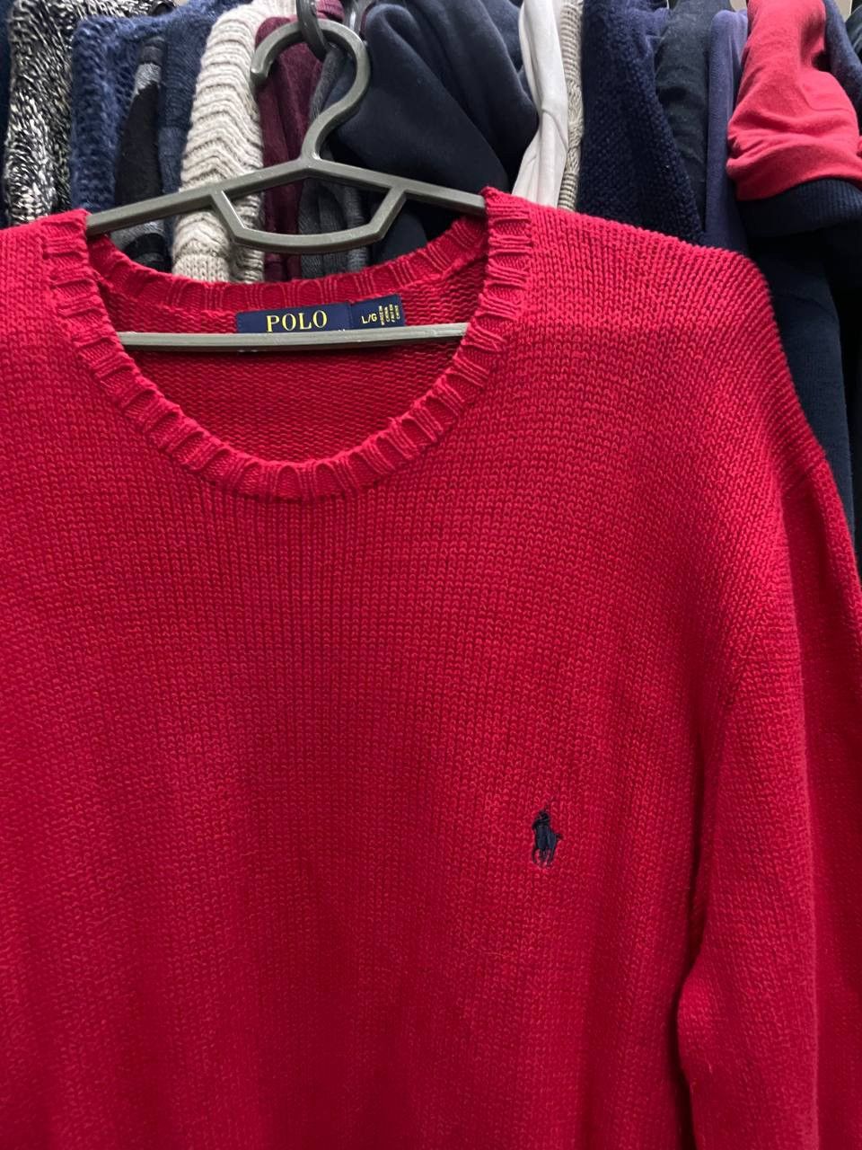 Polo Ralph Lauren × Vintage Vintage polo Ralph Lauren sweater red logo size L Size US L / EU 52-54 / 3 - 2 Thumbnail