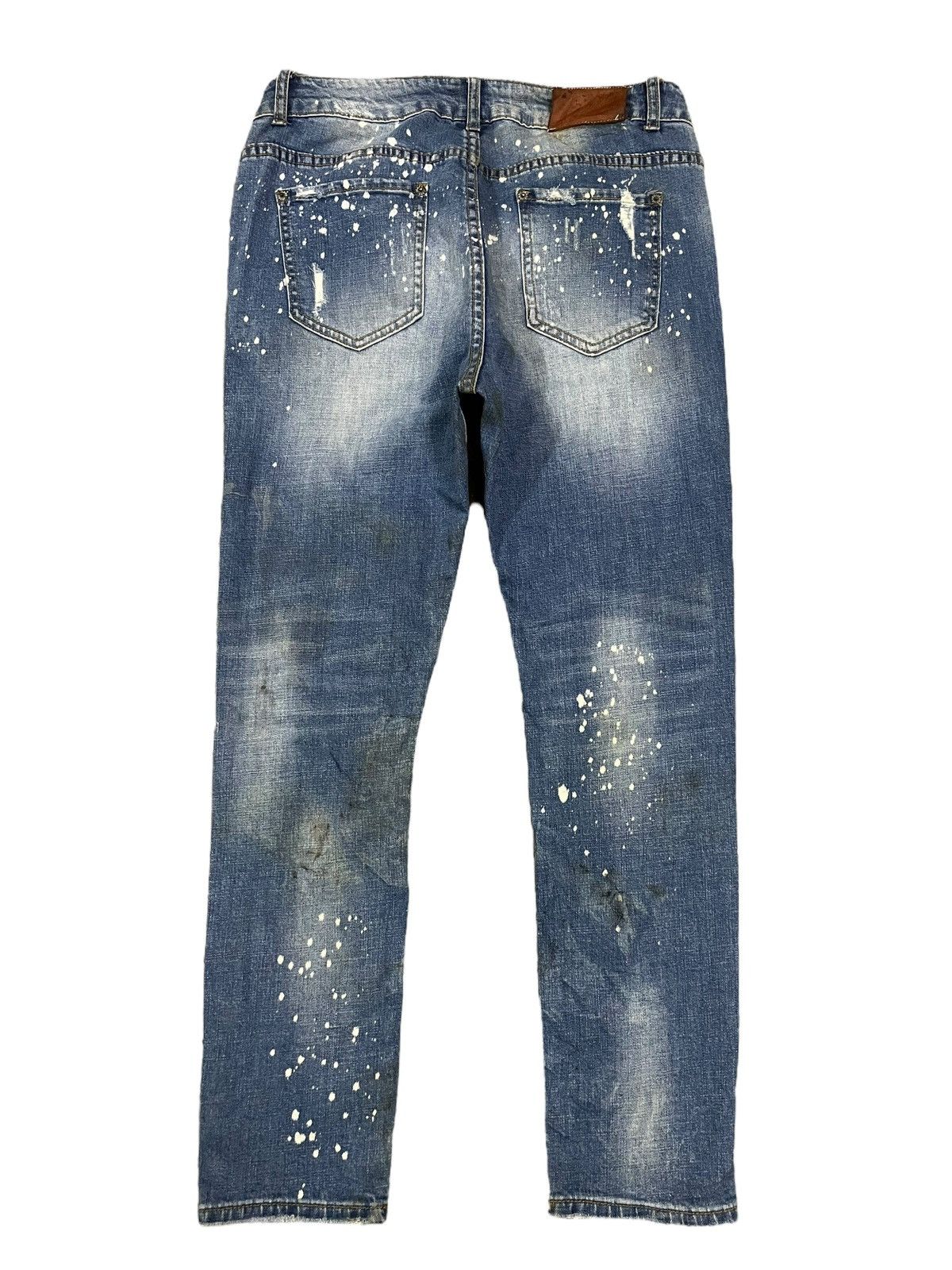 If Six Was Nine Vintage Japanese Denim Paint Splatter Sick Distressed Jeans Size 31" - 2 Thumbnail