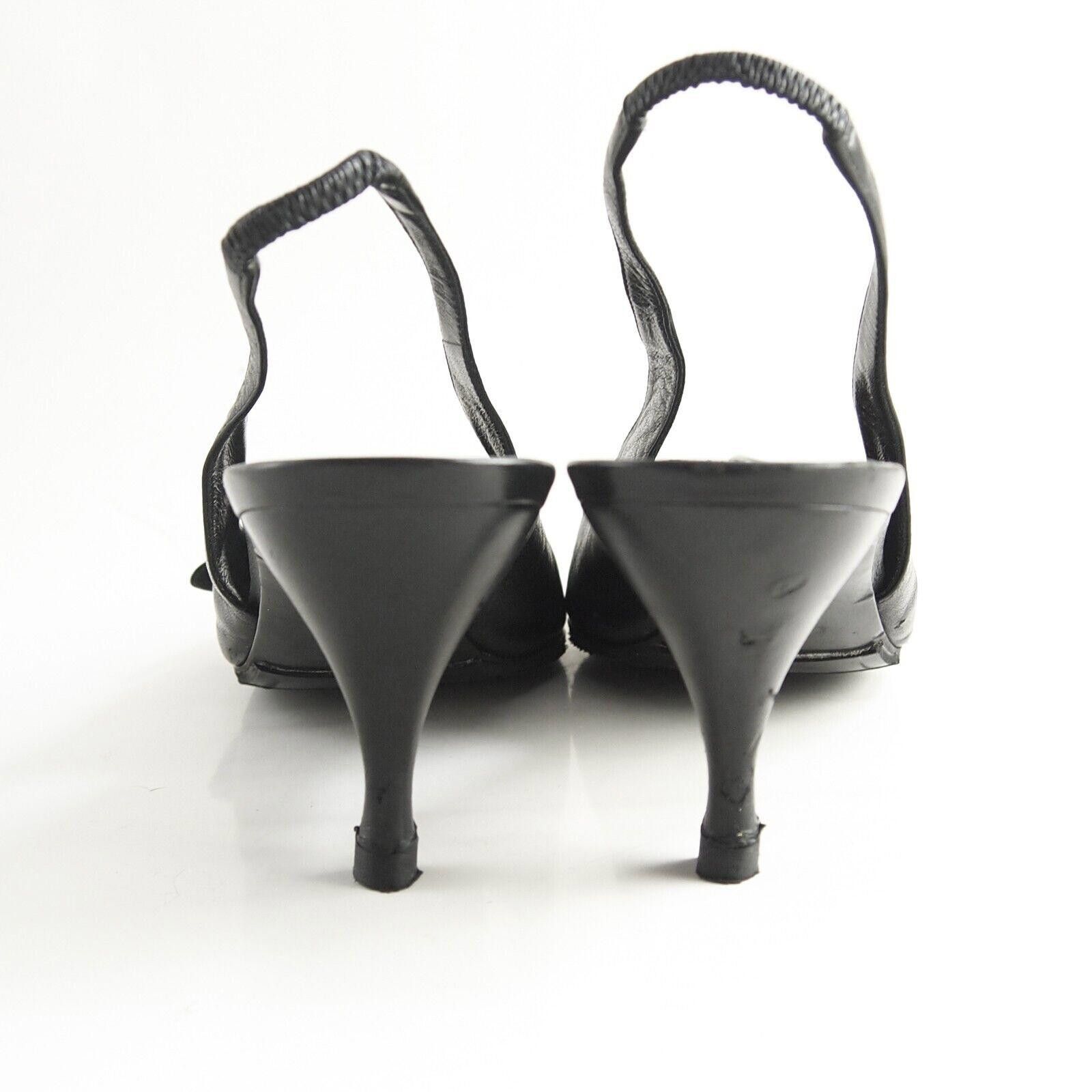 Salvatore Ferragamo Ferragamo Gancio Slingback Sandals Black US 10.5 EU 40.5 C Size US 10.5 / IT 40.5 - 6 Thumbnail