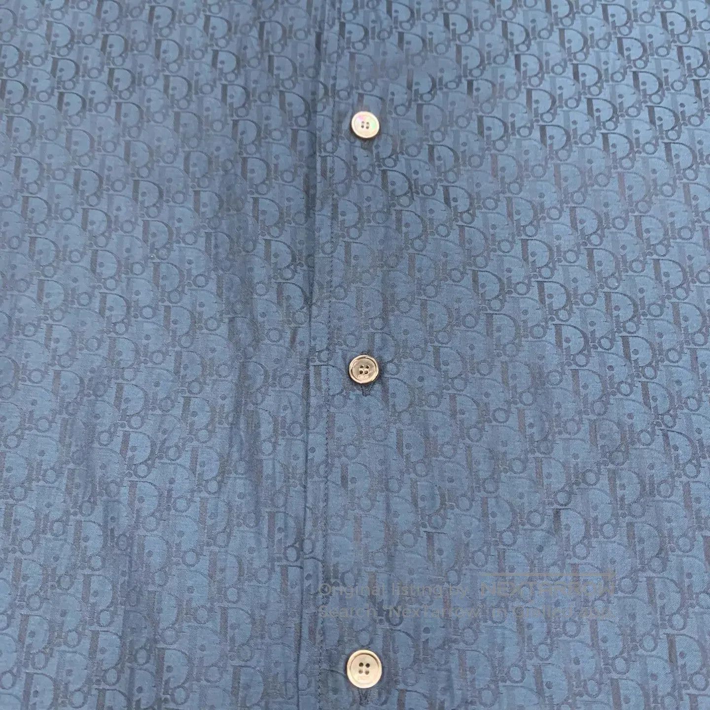 Dior Blue Short-Sleeve Button-Up Shirt. Size US M / EU 48-50 / 2 - 8 Thumbnail