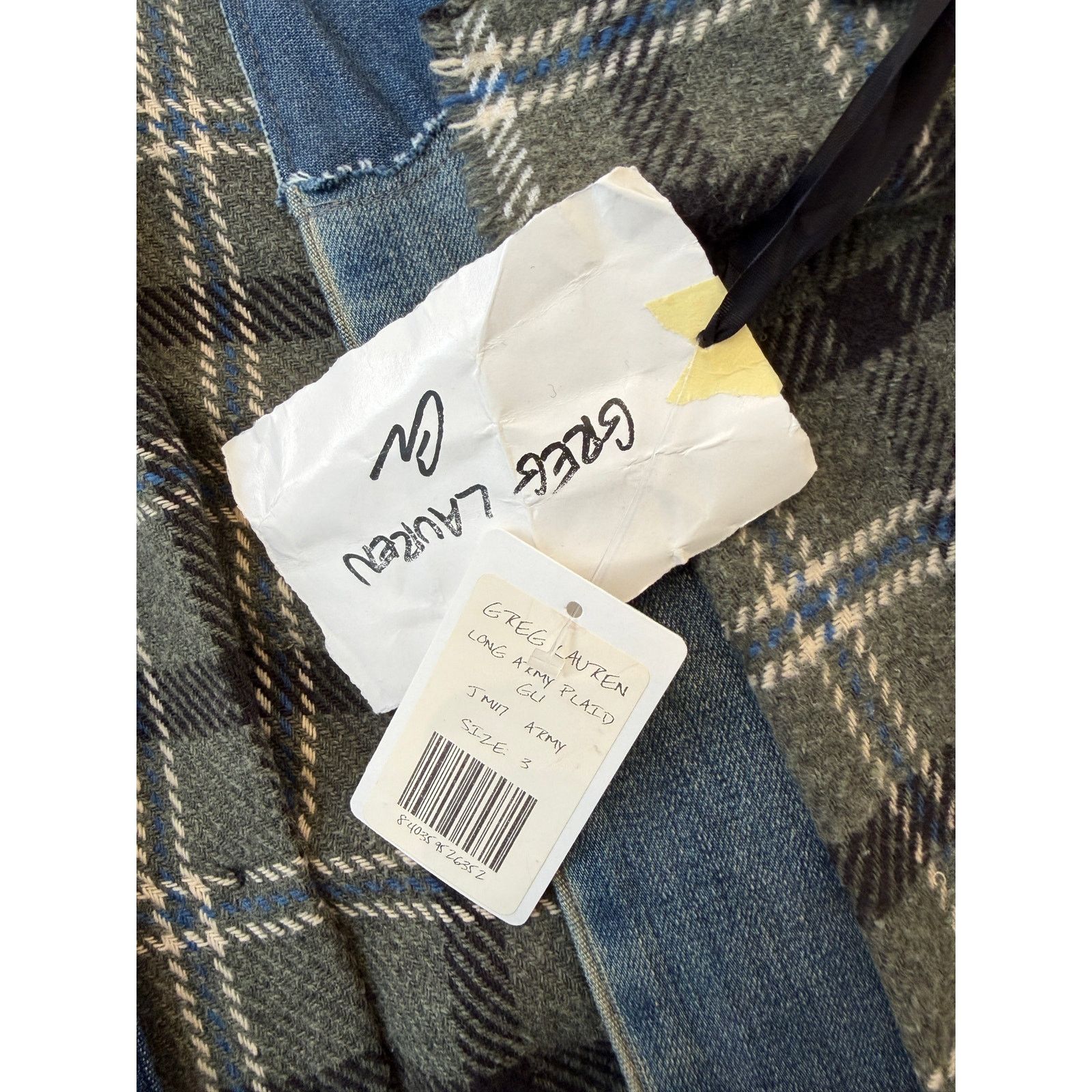 Greg Lauren Greg Lauren SAMPLE Long Army Plaid GL1 Kimono Size US L / EU 52-54 / 3 - 5 Thumbnail