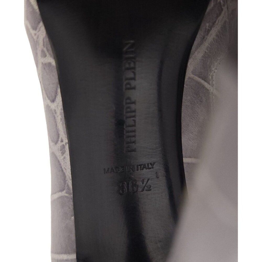 Philipp Plein Philipp Plein GoldJunge Reptilia Croc Bootie Heel 36.5 6 Size US 6 / IT 36 - 8 Thumbnail