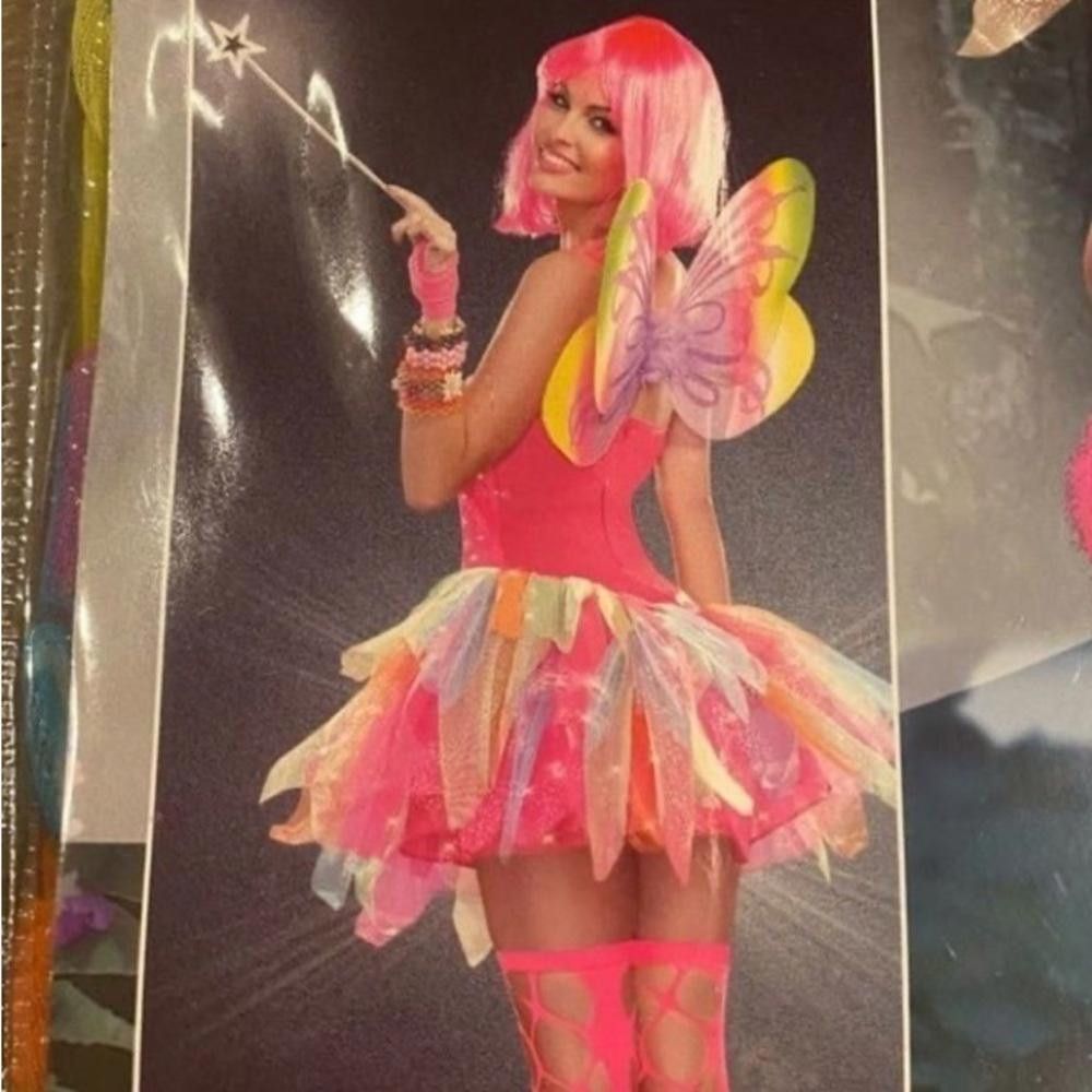 Designer Sparkling Fairy Costume with Wings Size ONE SIZE - 7 Thumbnail