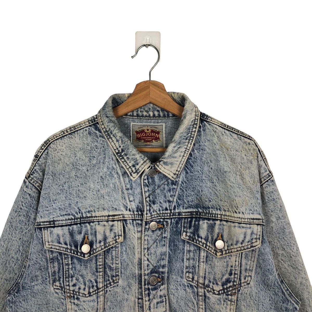 Japanese Brand VINTAGE TRUCKER ACID WASH CROPPED JACKET BIG JOHN JAPAN Size US L / EU 52-54 / 3 - 2 Thumbnail