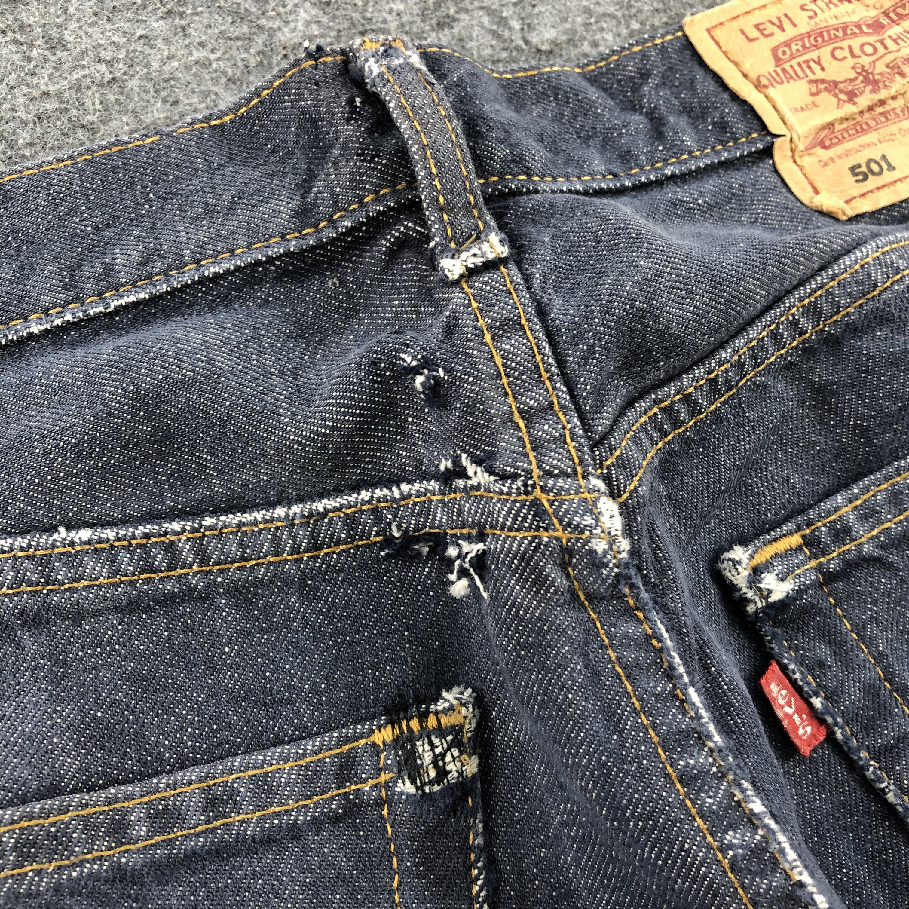 Levi's × Vintage Vintage 90s Distress Levis 501 Jeans-JM1552 Size US 32 / EU 48 - 7 Thumbnail