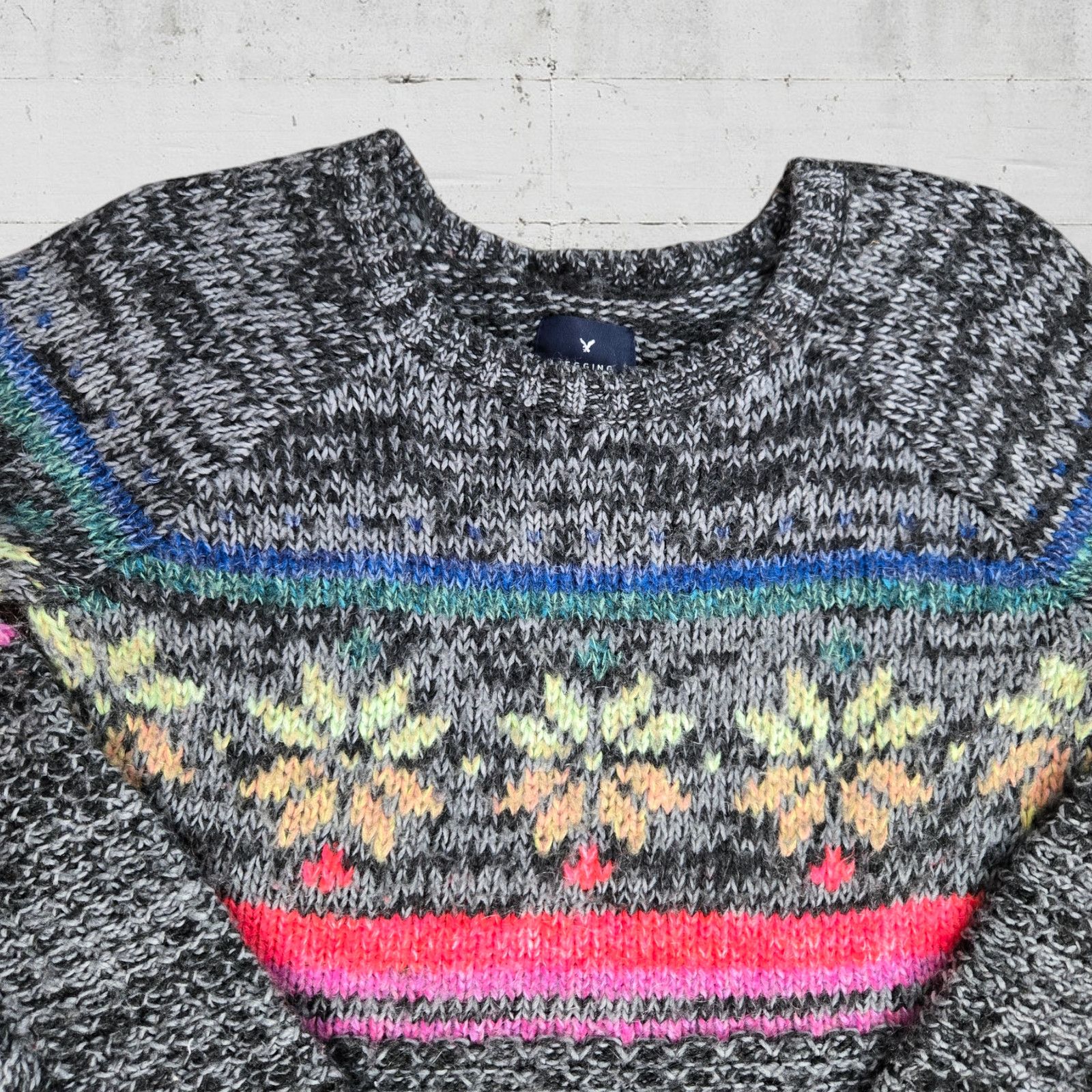 American Eagle Outfitters American Eagle Multicolor Fair Isle Sweater Size XS Size XS / US 0-2 / IT 36-38 - 3 Thumbnail