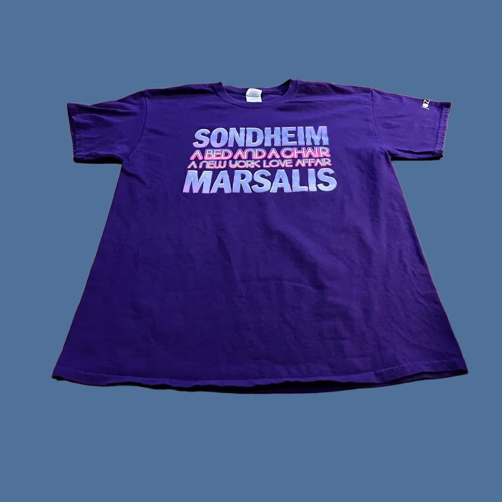 Gildan Stephen Sondheim Purple Shirt Large Mens Vintage Graphic Print Size US L / EU 52-54 / 3 - 1 Thumbnail