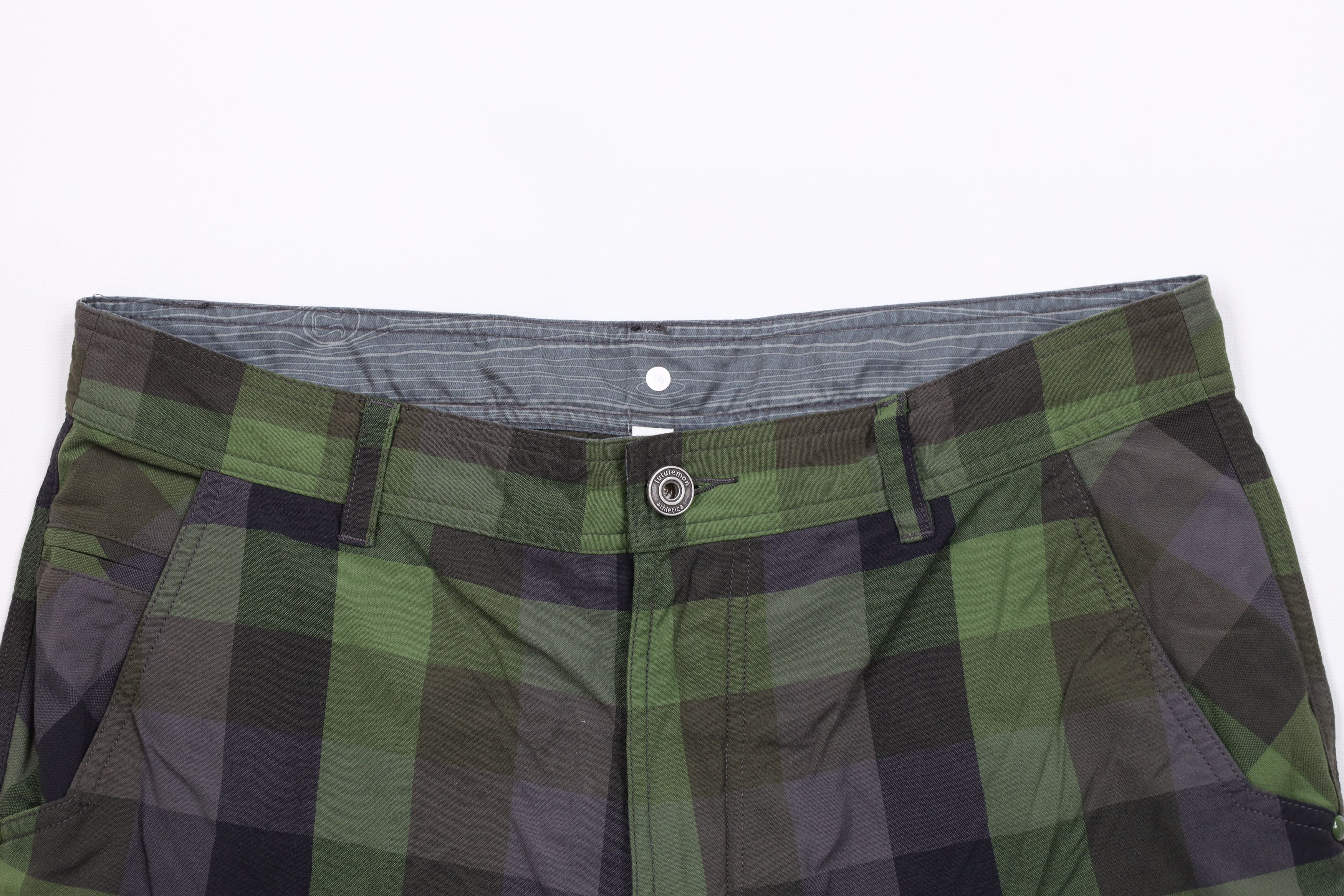 Lululemon × Vintage Vintage Lululemon Checkered Plaid Golf Chino Shorts Green Size US 36 / EU 52 - 2 Thumbnail