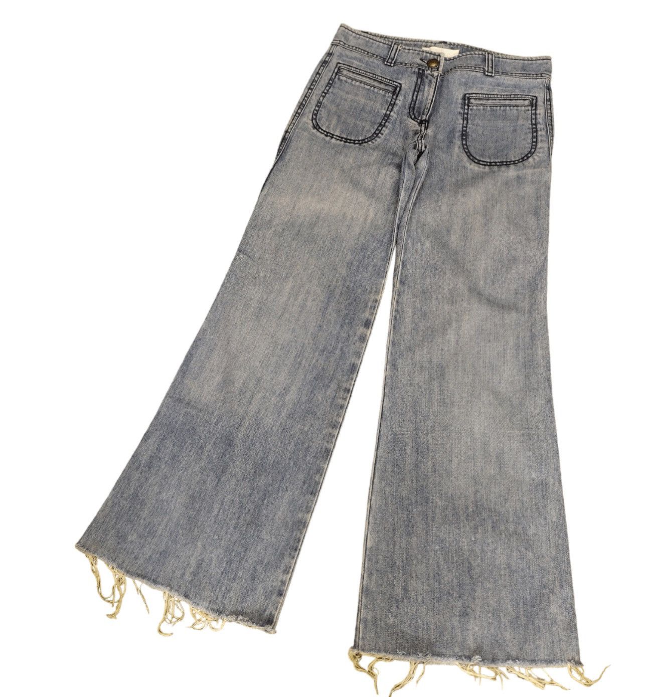 Chloe Flare Jeans Vintage 90s Chloe Release Hem Boot Cut Size 27" / US 4 / IT 40 - 1 Thumbnail