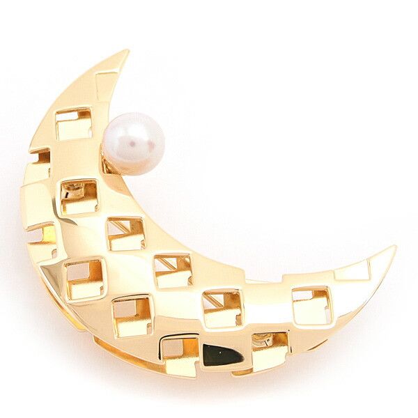 Mikimoto Mikimoto MIKIMOTO 1P Pearl Au750 Brooch Crocodile skin Brooch DUTY FREE for USA Size ONE SIZE - 1 Thumbnail