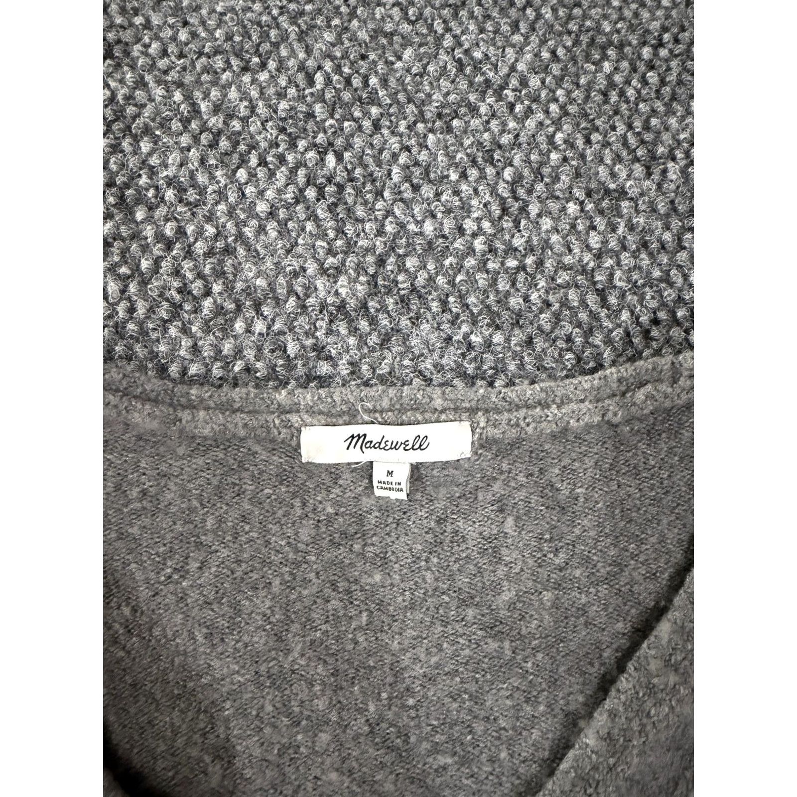 Madewell Madewell Sweater Womens M Gray V-Neck Pullover Knit Glitter Wool Cotton Polyamide All Seasons Casual Pullover Fall Winter Girls? Size M / US 6-8 / IT 42-44 - 3 Thumbnail