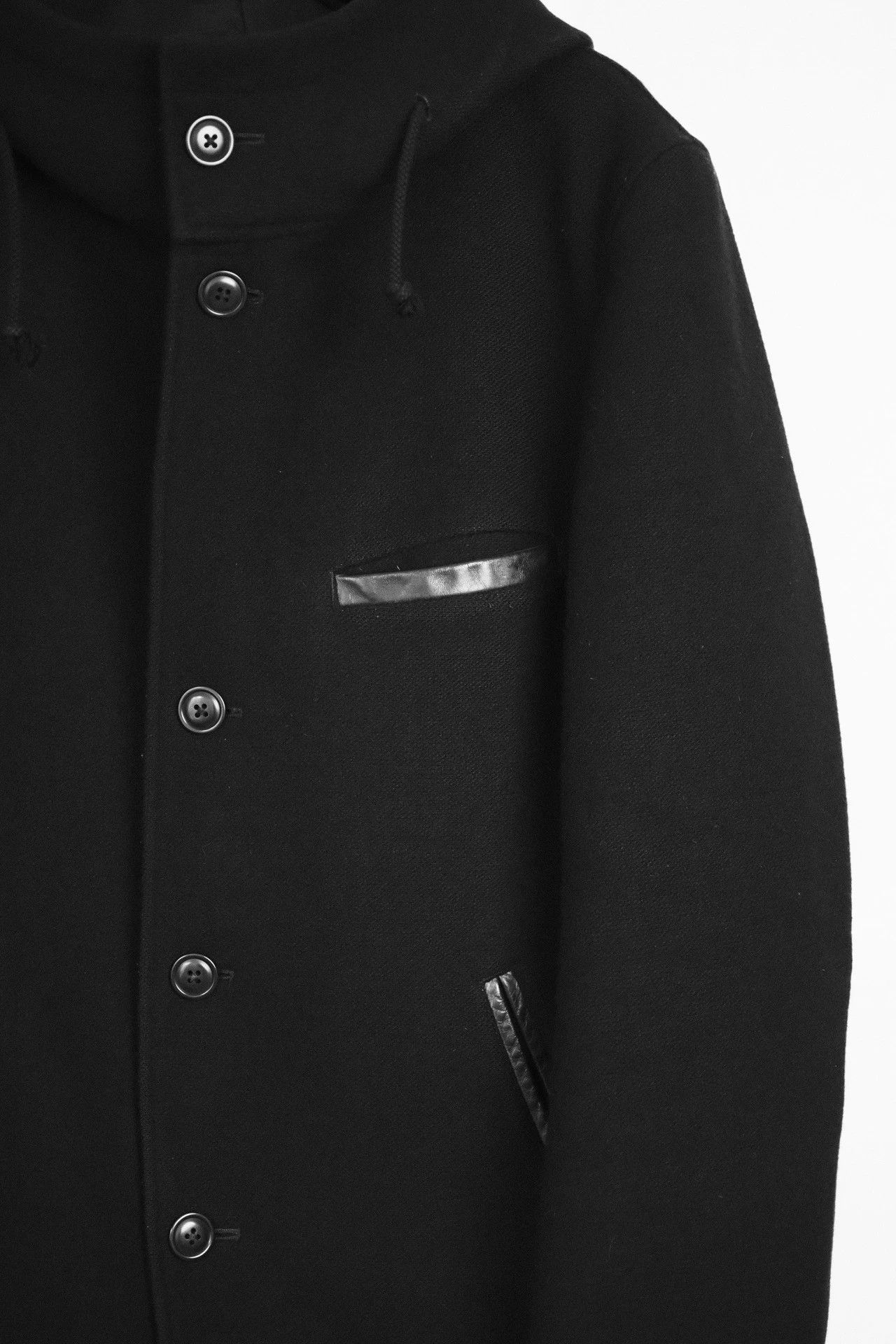 Yohji Yamamoto Yohji Yamamoto 20AW Vintage Leather Panel Hooded Jacket Size US M / EU 48-50 / 2 - 5 Thumbnail