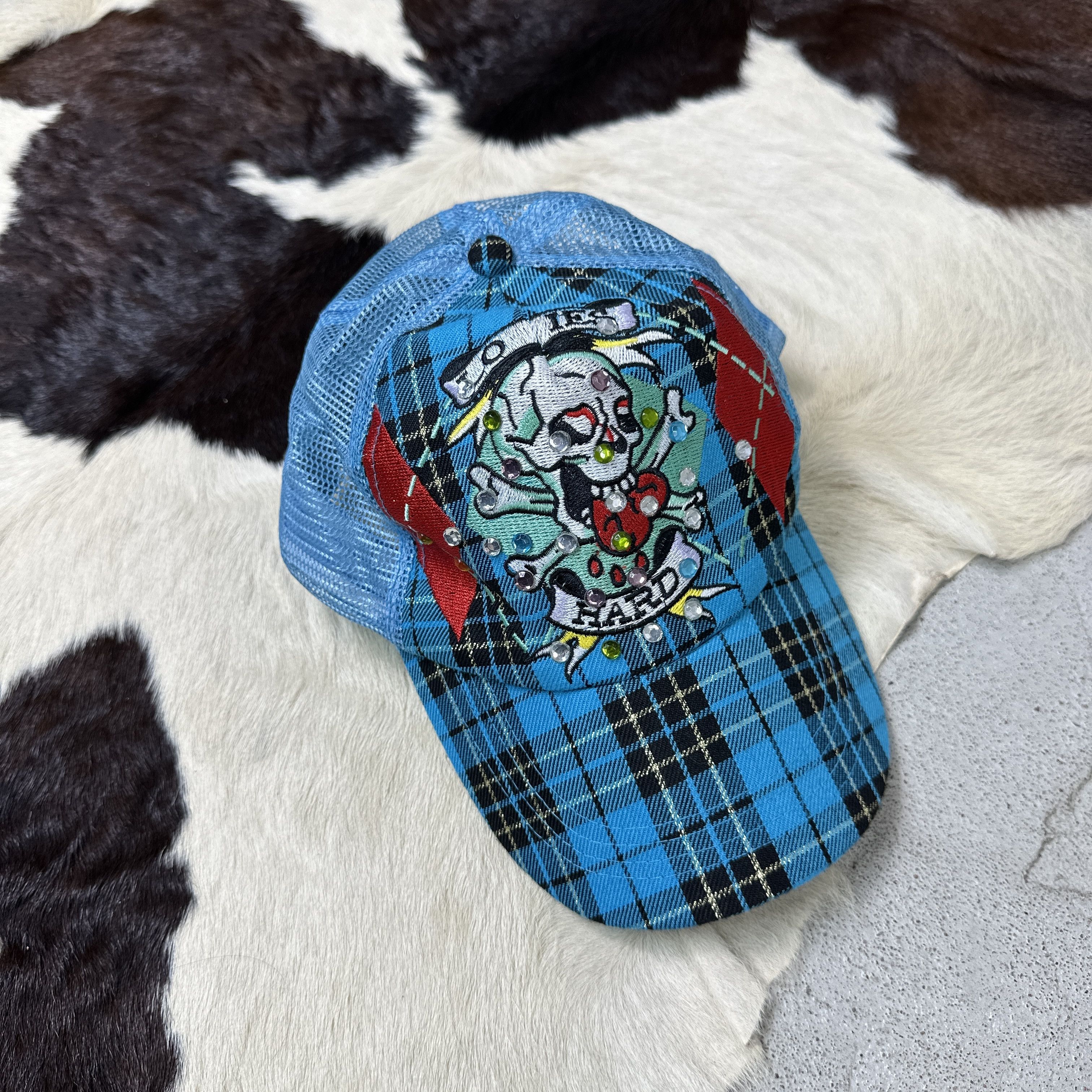 Vintage vintage hip-hop rhinestones y2k 2000s rap cap Size ONE SIZE - 2 Thumbnail