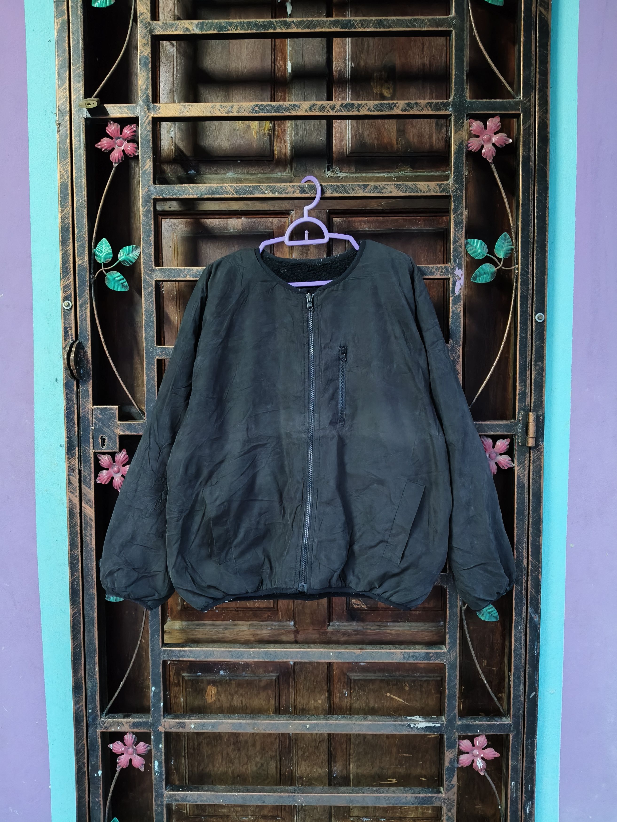 Japanese Brand Rodeo Crows Sherpa Fleece Cardigan Size L / US 10 / IT 46 - 2 Thumbnail