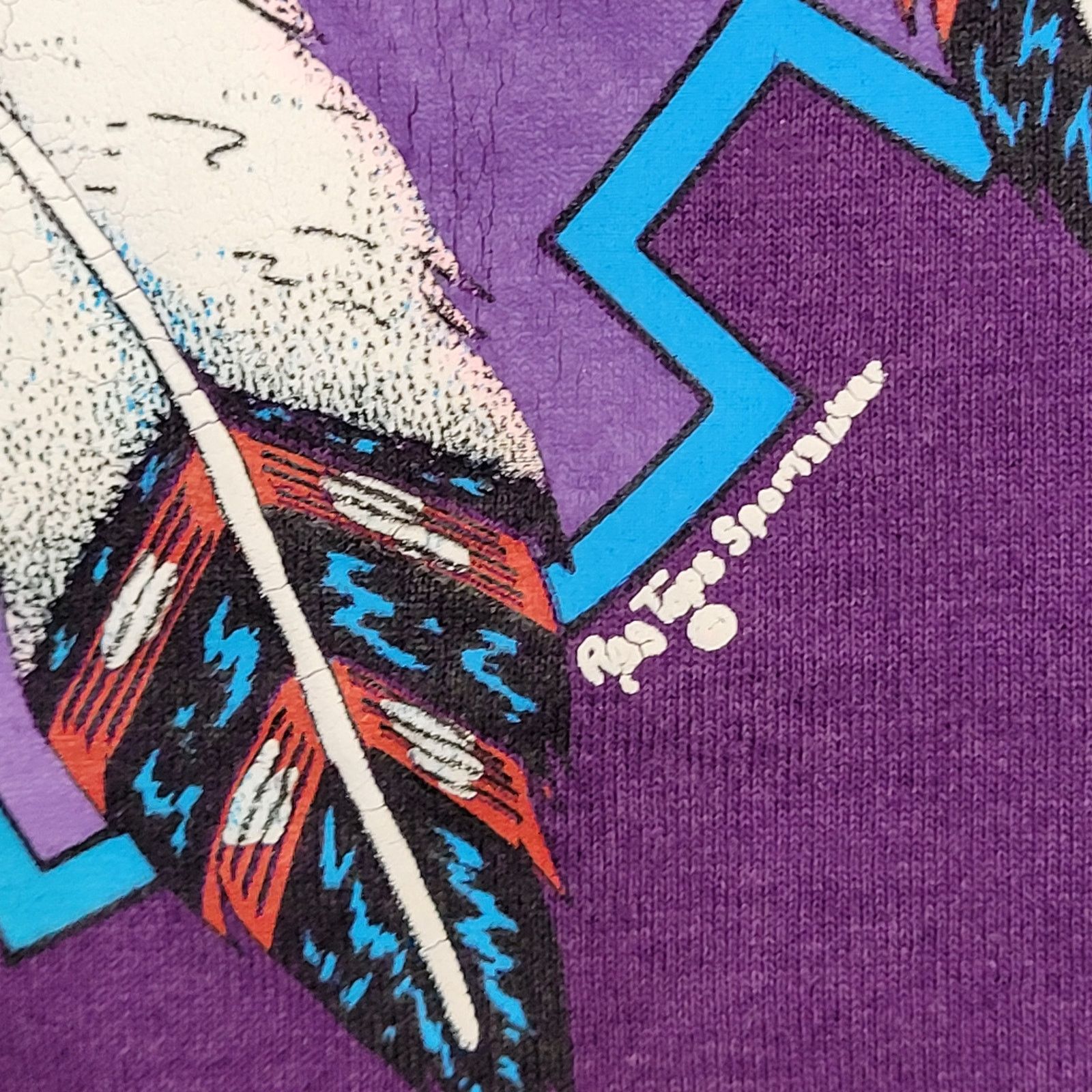 Fruit Of The Loom VTG 90s Rag Tops Sportswear Southwestern Art T-Shirt L Boxy Size US L / EU 52-54 / 3 - 4 Thumbnail