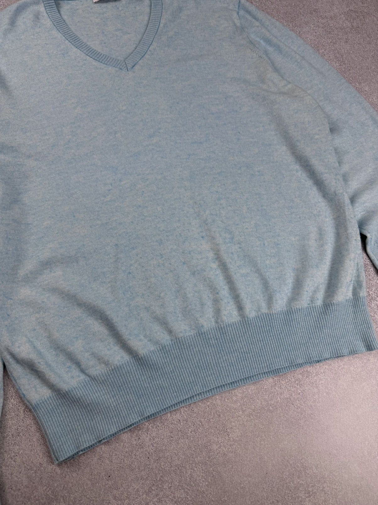 Gran Sasso Gran Sasso V-Neck Cashmere/Cotton Knit Sweater Men’s Size 54 Size US L / EU 52-54 / 3 - 4 Thumbnail