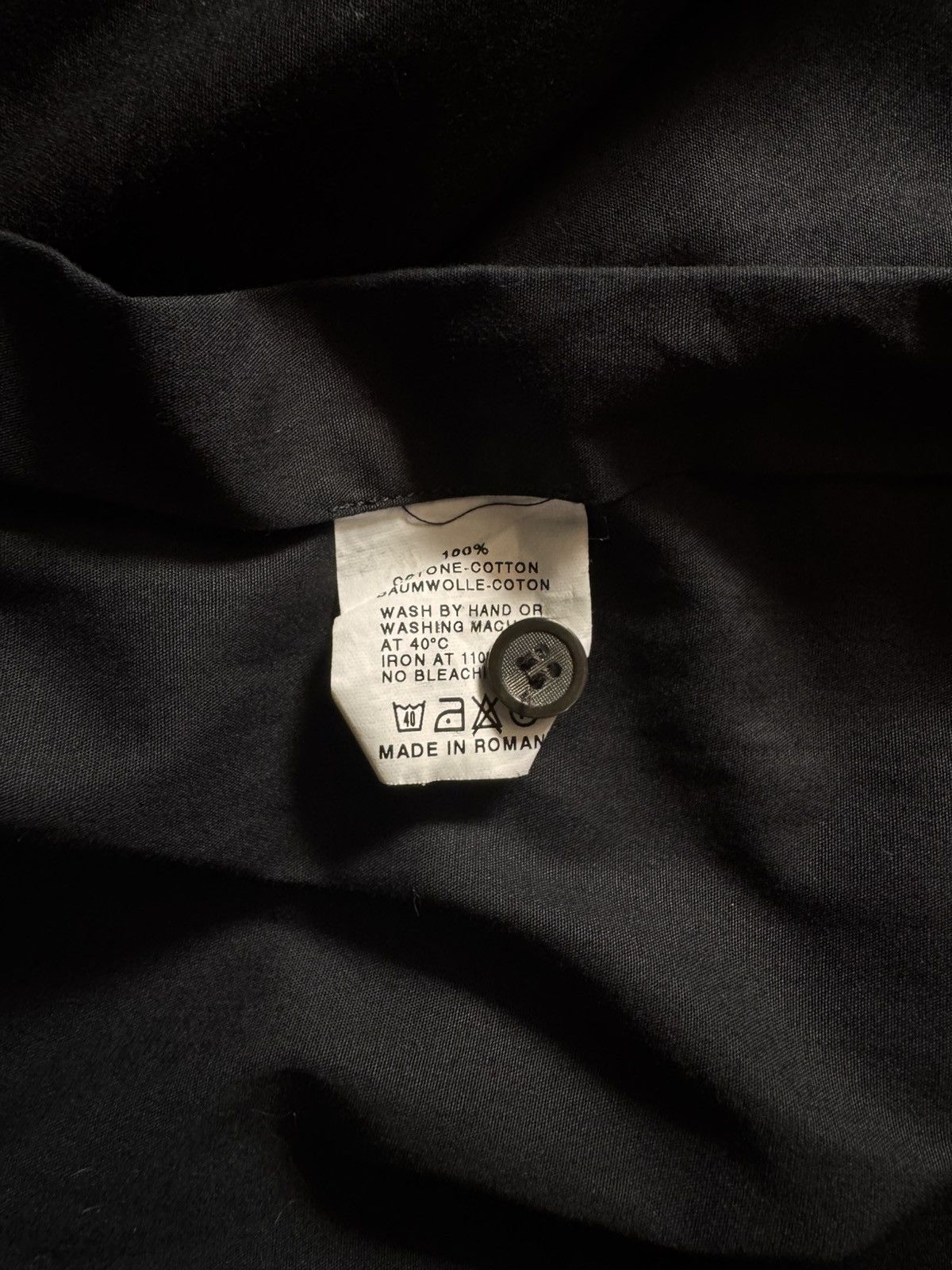 Raf Simons Raf Simons Black Darted Double Collar Oxford Shirt Size US M / EU 48-50 / 2 - 10 Thumbnail