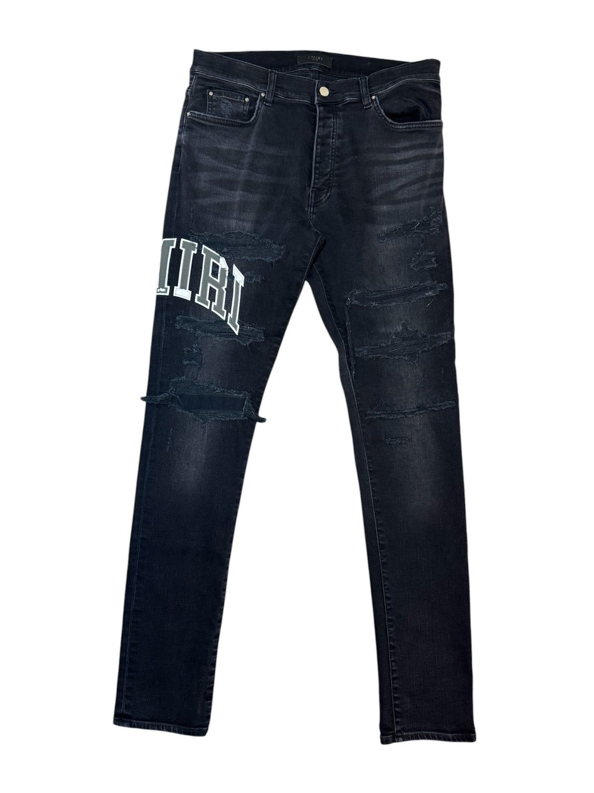 Amiri AMIRI ALL OVER REPAIR JEANS | Grailed
