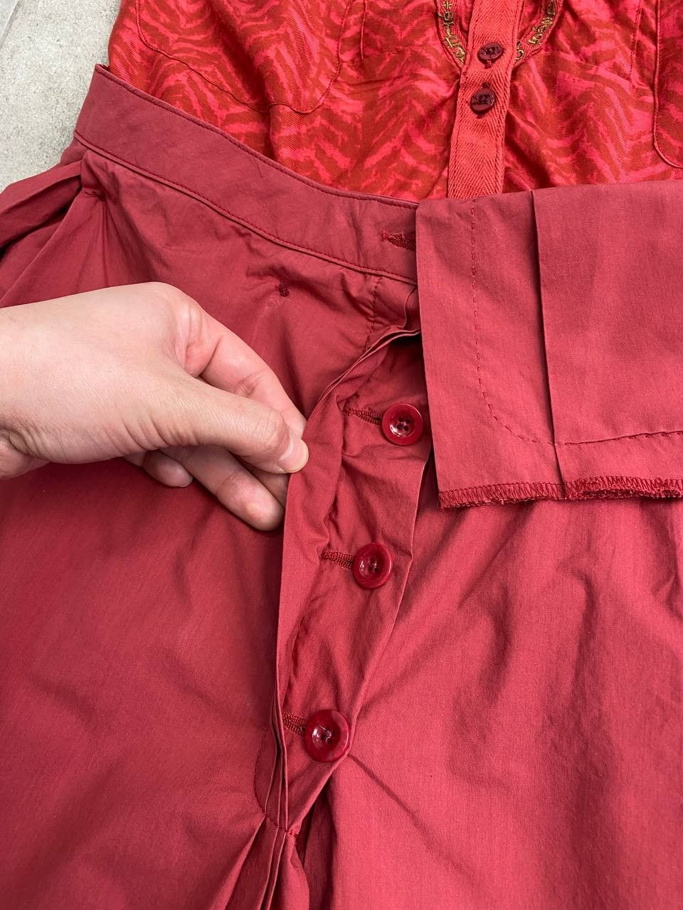 Marithe + Francois Girbaud Marithe + Francois Girbaud Vestsareety Gibrid Blouse Dress Size S / US 4 / IT 40 - 14 Thumbnail