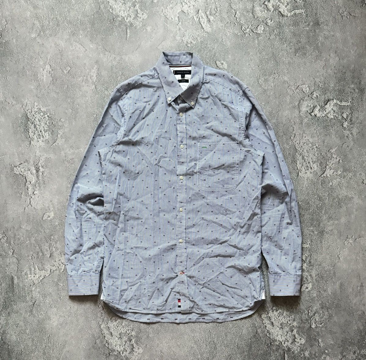 Designer × Tommy Hilfiger Tommy Hilfiger monogram striped shirt button up long sleeve Size US M / EU 48-50 / 2 - 4 Thumbnail