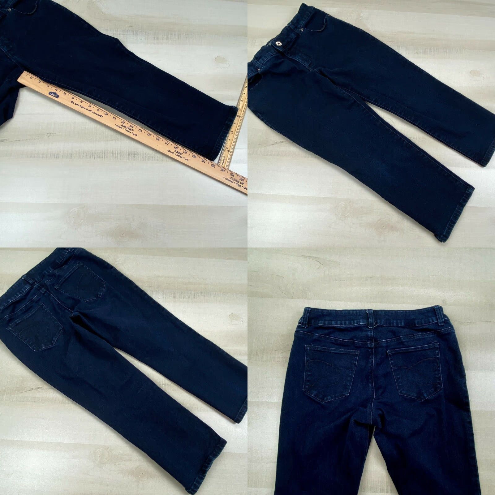 Vintage Chico's 0.5 Womens Cropped Dark Blue Jeans Size 6 Mid Rise Cotton Blend Size 28" / US 6 / IT 42 - 8 Thumbnail