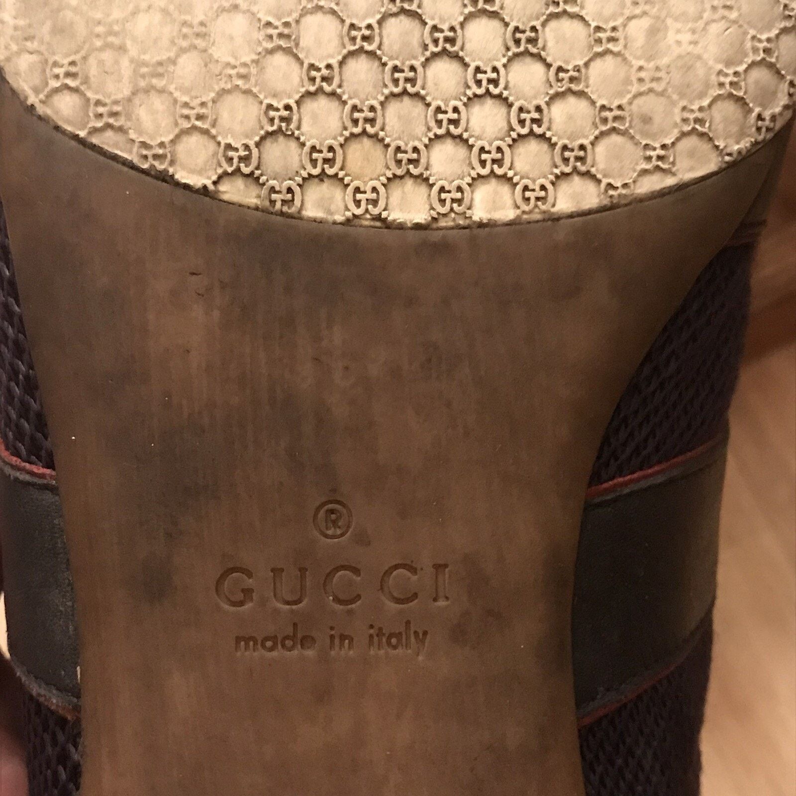Gucci GUCCI Sneakers Black Leather Low Top CANVA Made in Italy Size US 8 / EU 41 - 11 Thumbnail