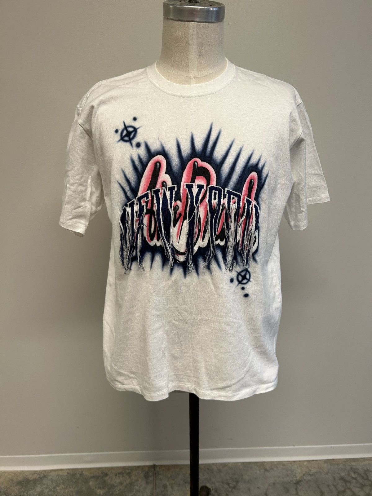 Doublet Doublet Airbrush Fringe Embroidery Tee Shirt Size US M / EU 48-50 / 2 - 1 Thumbnail