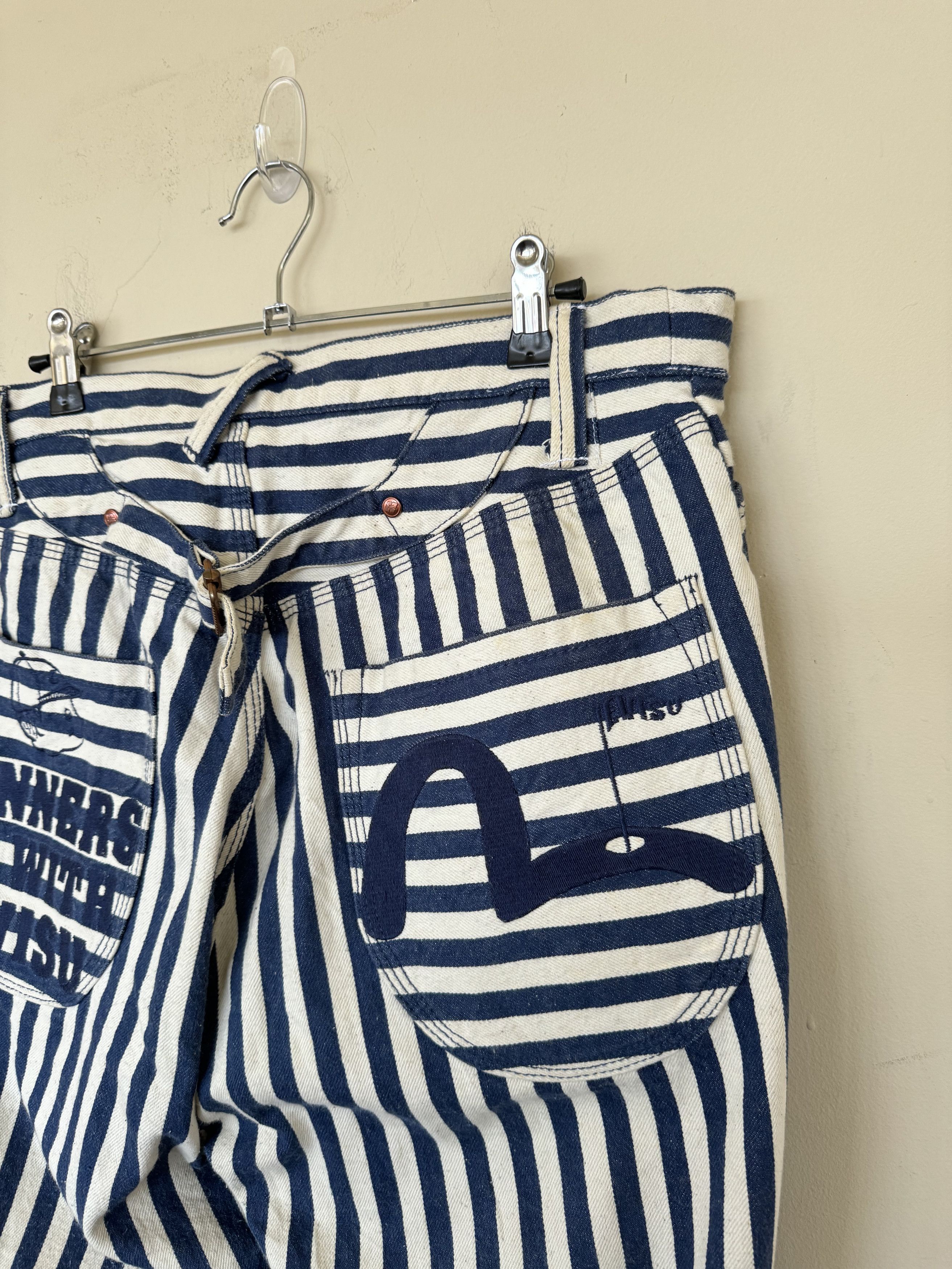 Evisu Evisu Pinstripe Denim Size US 34 / EU 50 - 9 Thumbnail