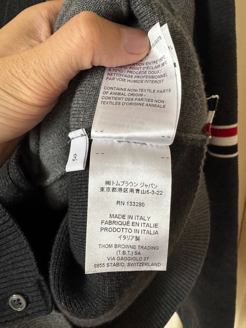 Thom Browne Thom Browne Gray cotton cardigan Size US L / EU 52-54 / 3 - 7 Thumbnail