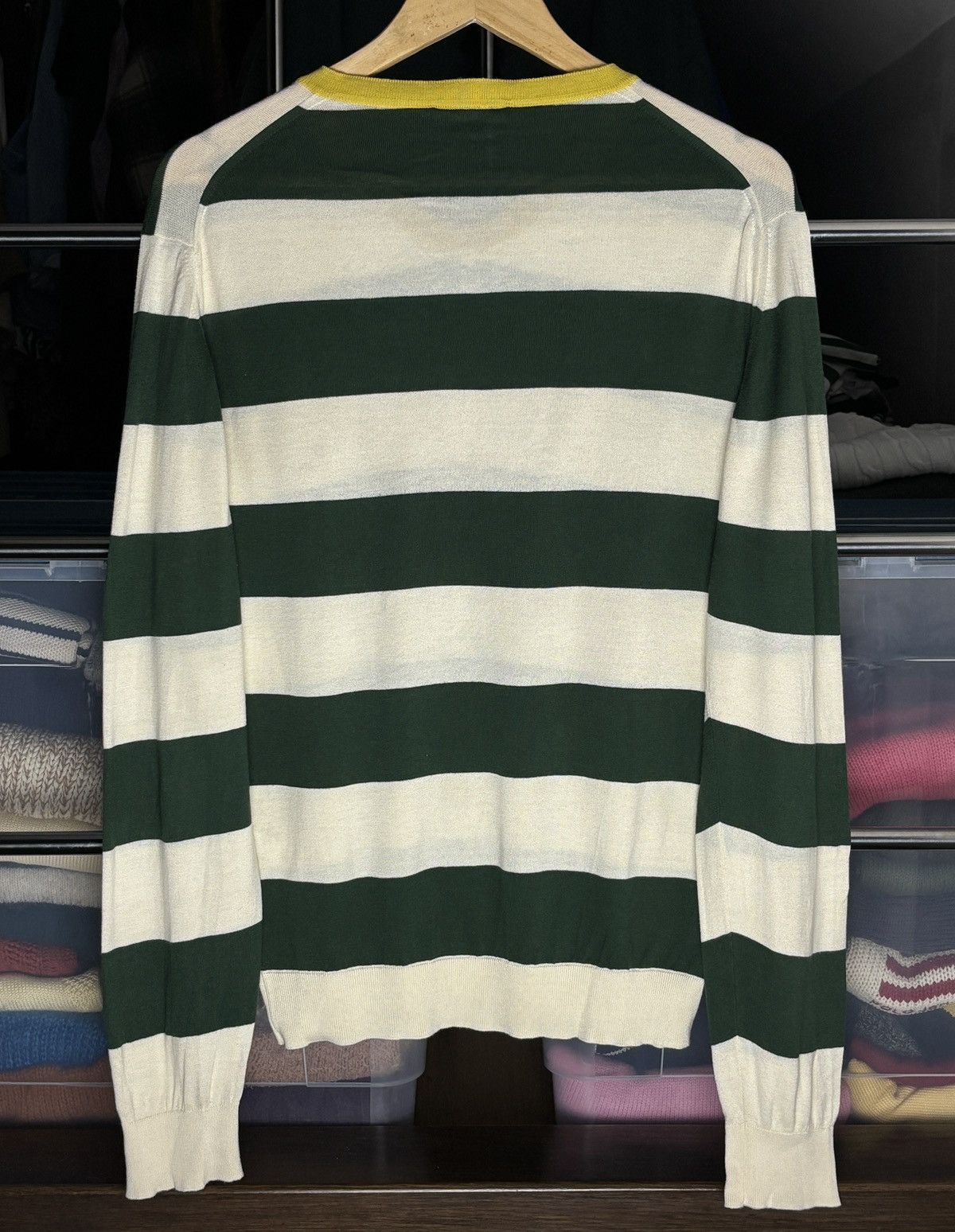 Burberry Vintage Striped Rugby Thin Sweater Old Money