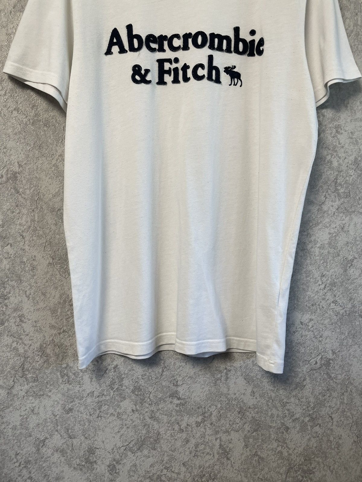 Abercrombie & Fitch Abercrombie Fitch White Big Logo T-Shirt Size US M / EU 48-50 / 2 - 3 Thumbnail