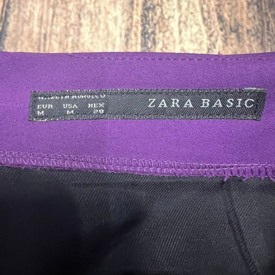 Zara Zara Basic Women's Purple Mini Skirt with Zipper Pockets Size 29" - 2 Thumbnail