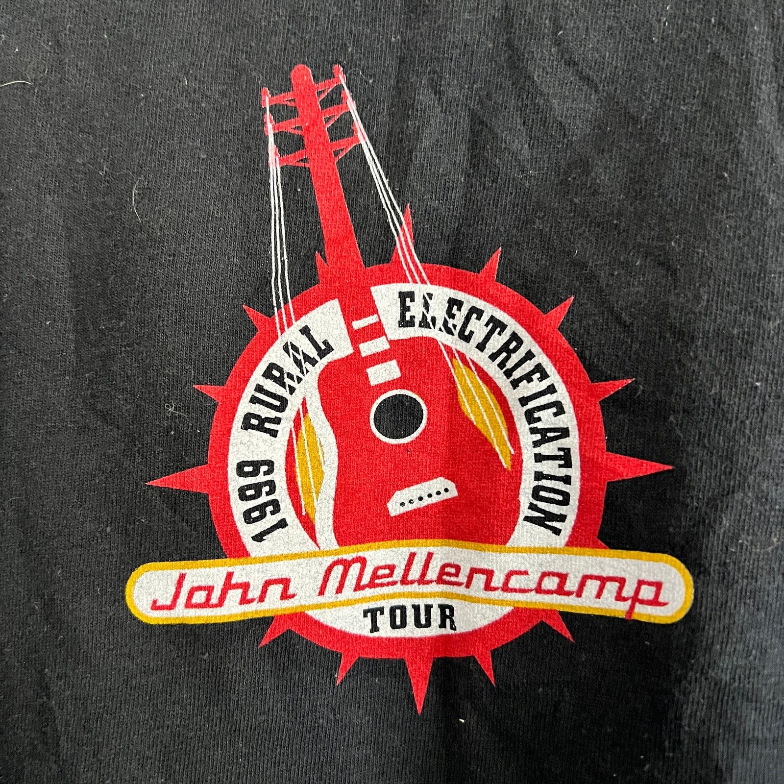 Vintage VTG 90s John Cougar Mellencamp Tour Black T-shirt L 22x30 Size US L / EU 52-54 / 3 - 2 Thumbnail