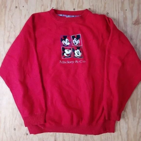 Mickey & Co. × Vintage Vintage Mickey & Co. Fleece Crewneck Sweatshirt Size US XL / EU 56 / 4 - 2 Thumbnail