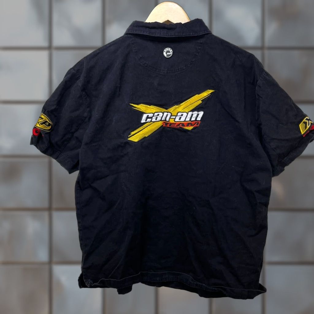 Vintage VINTAGE Can Am Team Racing Button Up Short Sleeve Shirt L Black Men T-Shirt 90s Size US L / EU 52-54 / 3 - 1 Thumbnail