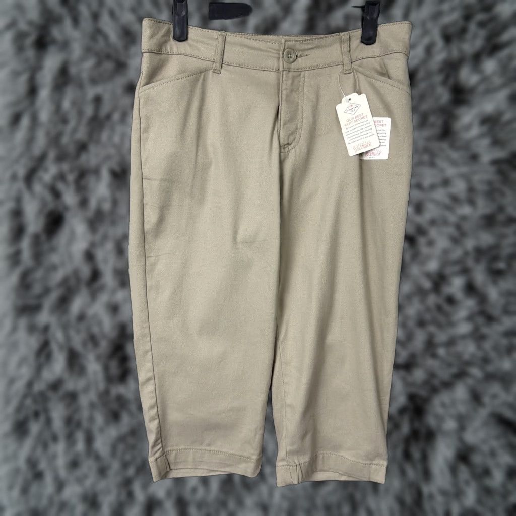 Vintage St. John's Bay Capri Pants Womens 8P 31x16 Beige Twill Stretch Chino Office Size 30" / US 8 / IT 44 - 1 Thumbnail