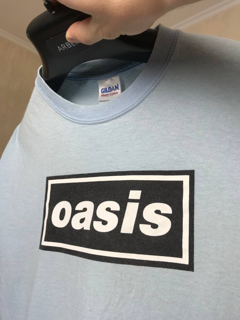 Band Tees 🔥 Vintage 00s Oasis Box Logo Rock Band Blue T-Shirt Y2K Size US M / EU 48-50 / 2 - 6 Thumbnail