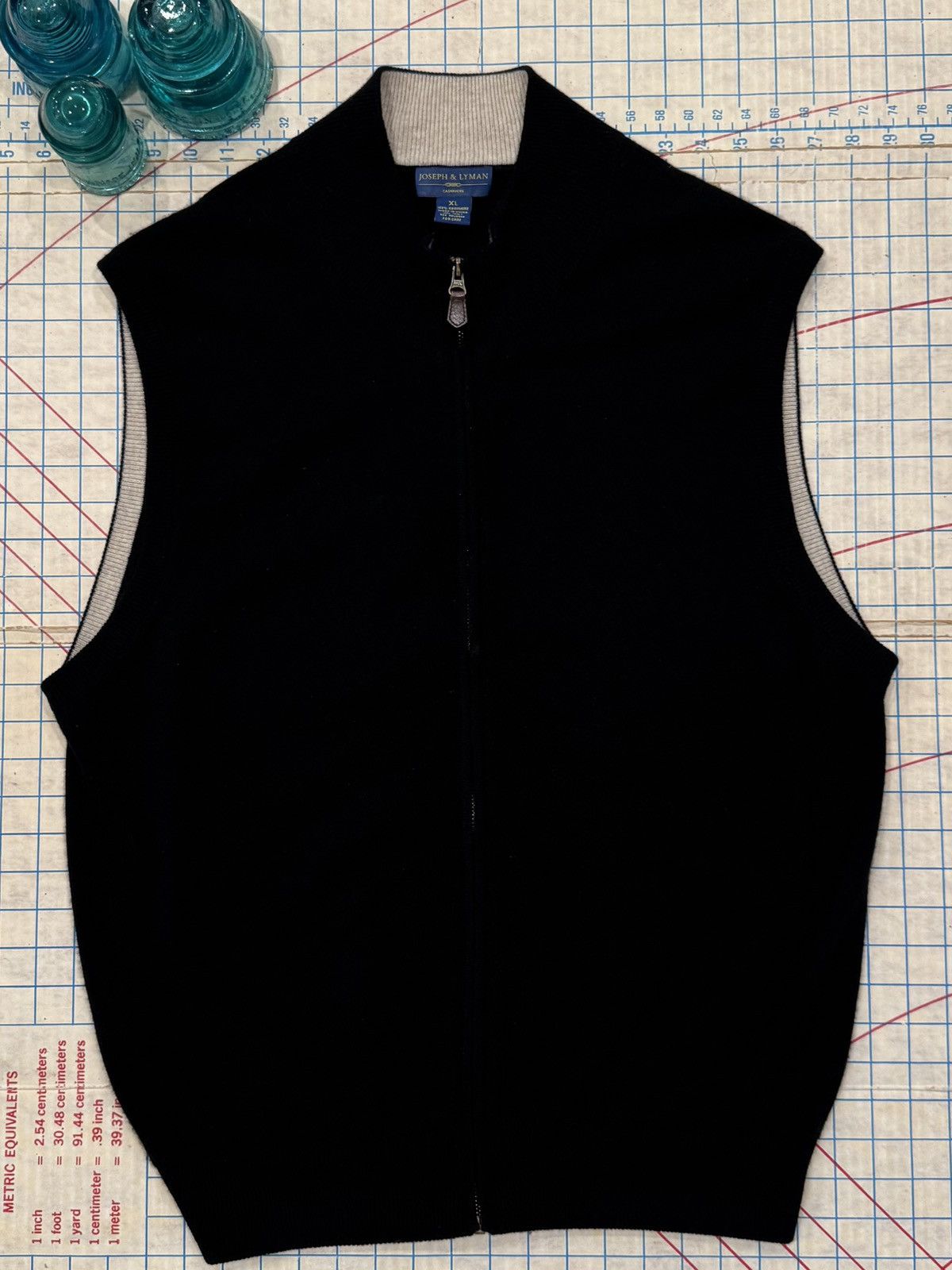 Joseph & Lyman Joseph & Lyman 100% Cashmere Full Zip Sweater Vest Mens XL Size US XL / EU 56 / 4 - 2 Thumbnail