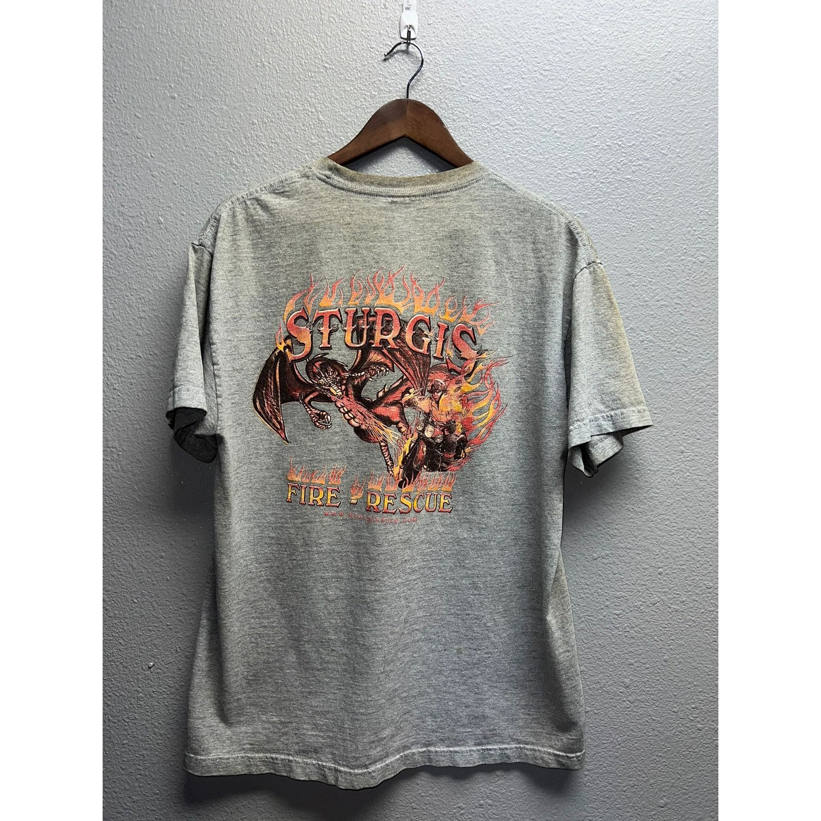 Vintage Vintage Sturgis Dragon Shirt Fire Rescue Fire Fighter VTG L Size US L / EU 52-54 / 3 - 7 Thumbnail