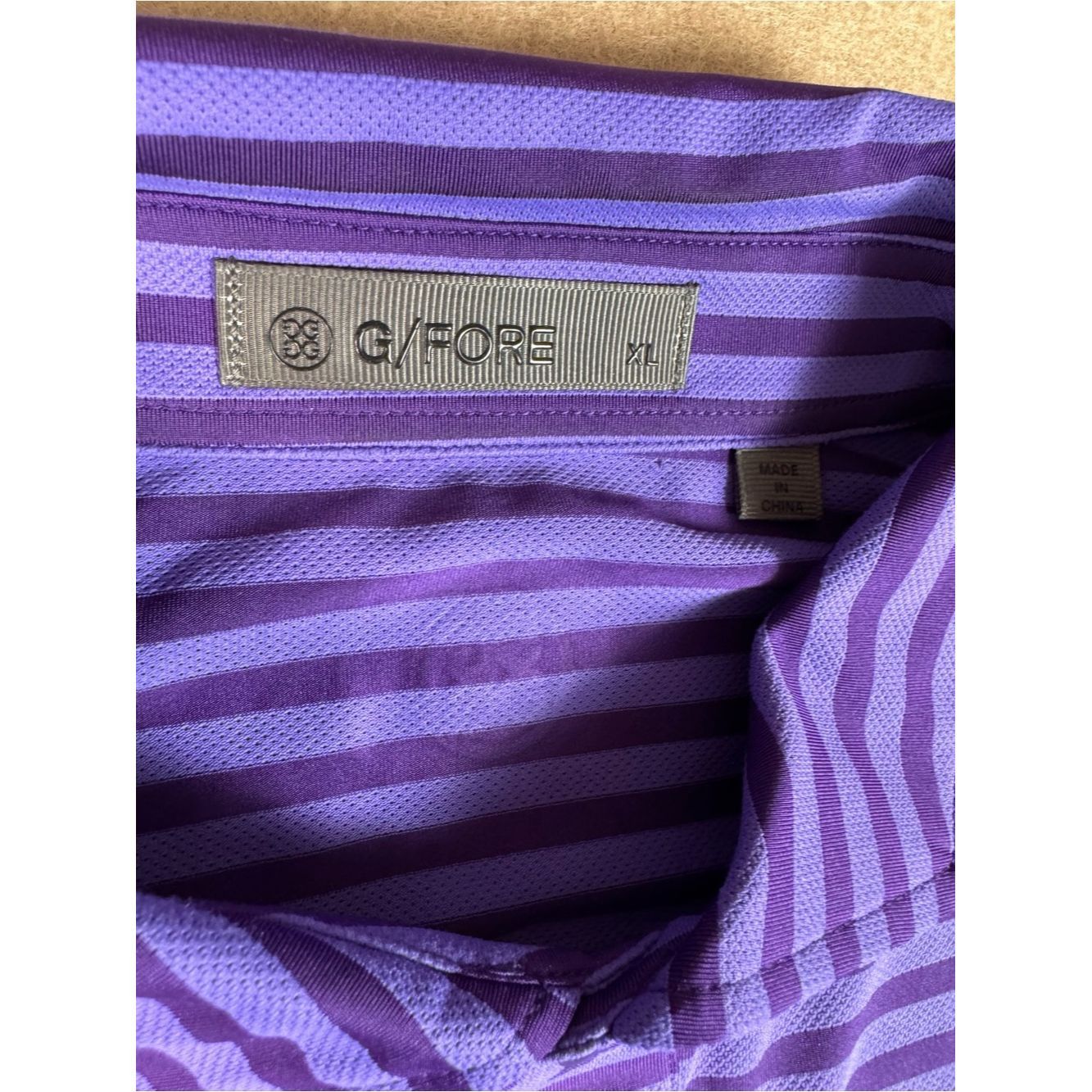 G/FORE G/FORE Midsummer Perforated Stripe Tech Jersey Polo Top Siz Size US XL / EU 56 / 4 - 8 Thumbnail