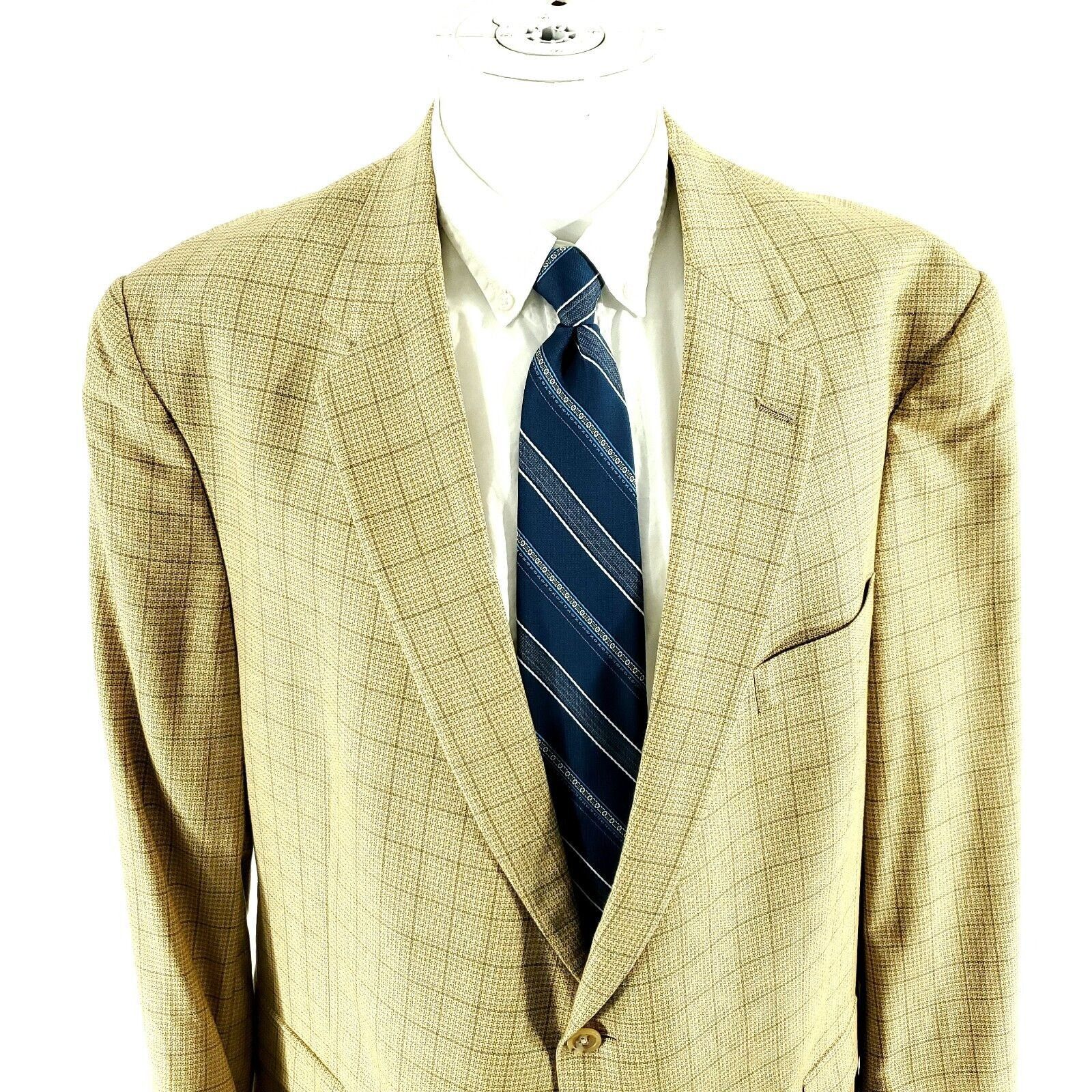 Hart Schaffner Marx Gold Trumpeter Wool 2 Button Sport Coat