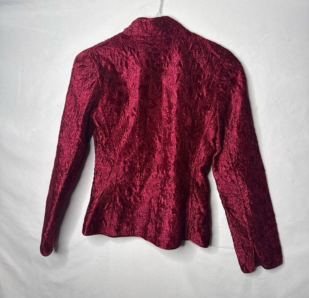 Max Mara NWOT MaxMara textured velvety feel one button red blazer 4 Size S / US 4 / IT 40 - 8 Thumbnail